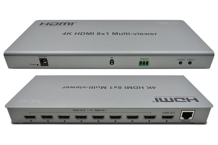 LINK-MI LM-S81F-4K 8x1 HDMI Multi-viewer with Seamless Switching, Support 4K@30Hz